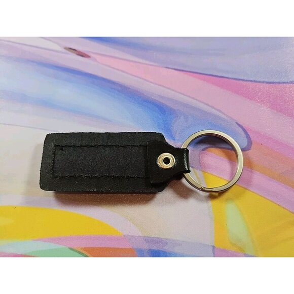 Izod Leather Keyfob, Keyring Key Chain, Black - Picture 2 of 2